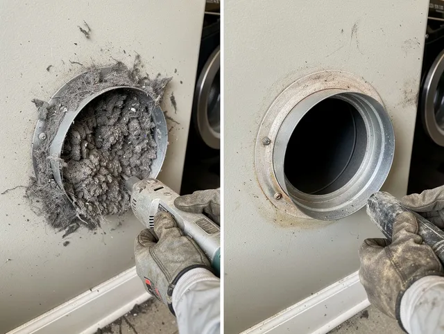 Professional clogged vent cleaning by New Fairfield Dryer Vent Cleaning in New Fairfield