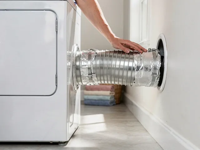 Professional dryer vent hose installation by New Fairfield Dryer Vent Cleaning in New Fairfield
